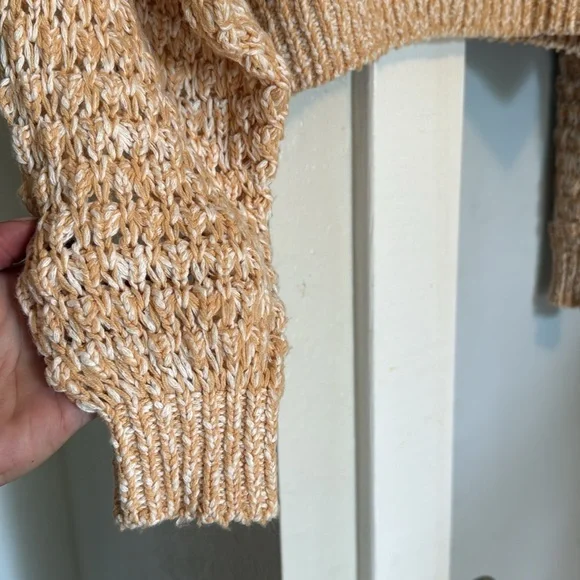 Free People V-Neck Sweater in Warm Tan - Picture 3 of 3